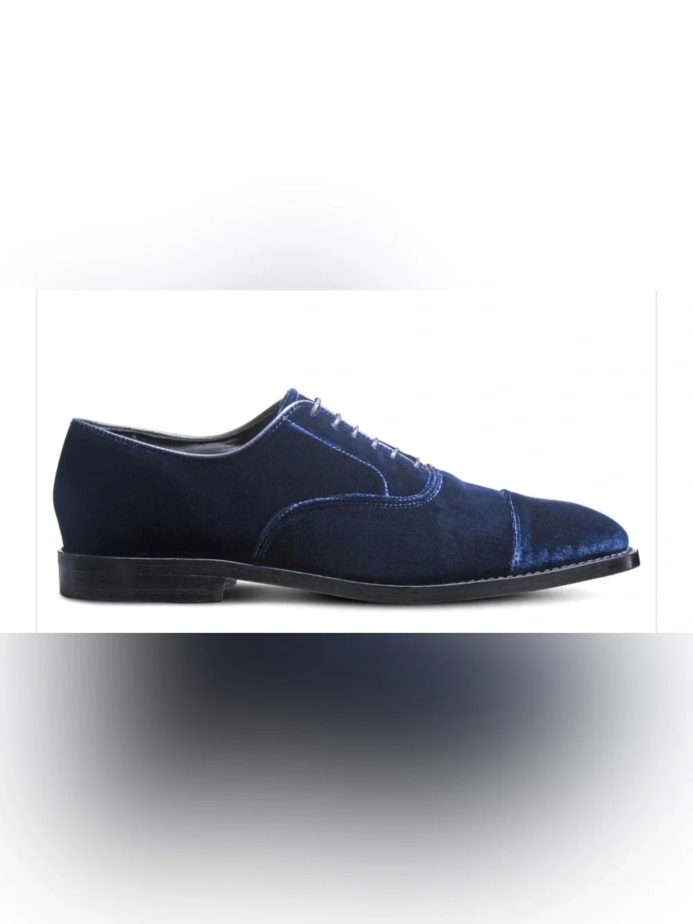 Allen Edmonds Holiday Park Avenue Blue Velvet Cap-toe Oxford Dress Shoe (NWOT)